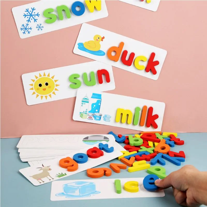 1 Set Wooden Number Alphabet Learning Cards - Image 4