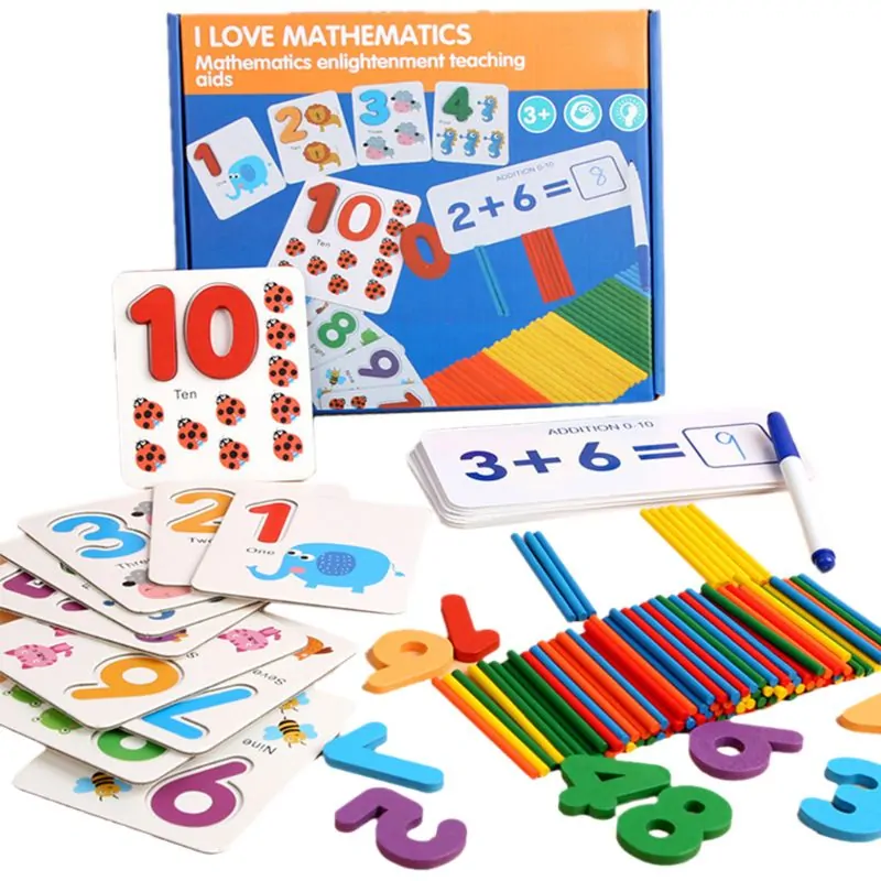 1 Set Wooden Number Alphabet Learning Cards - Image 7