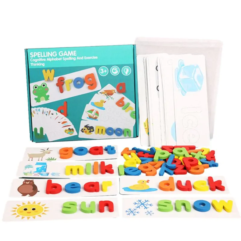 1 Set Wooden Number Alphabet Learning Cards - Image 8