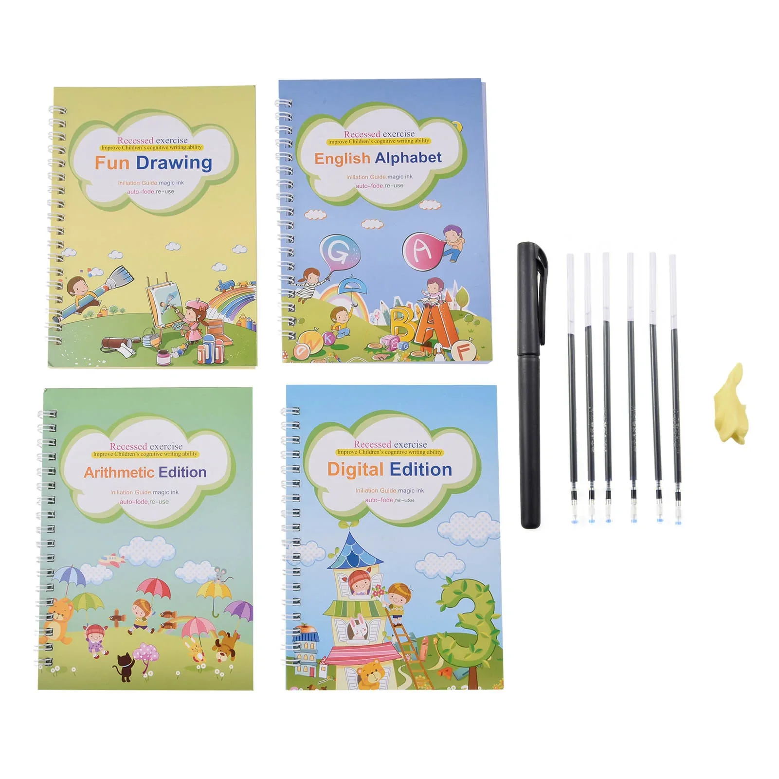 Children's Handwriting Tracing Book Set with Magic Practice Copybook and Pen - Image 15