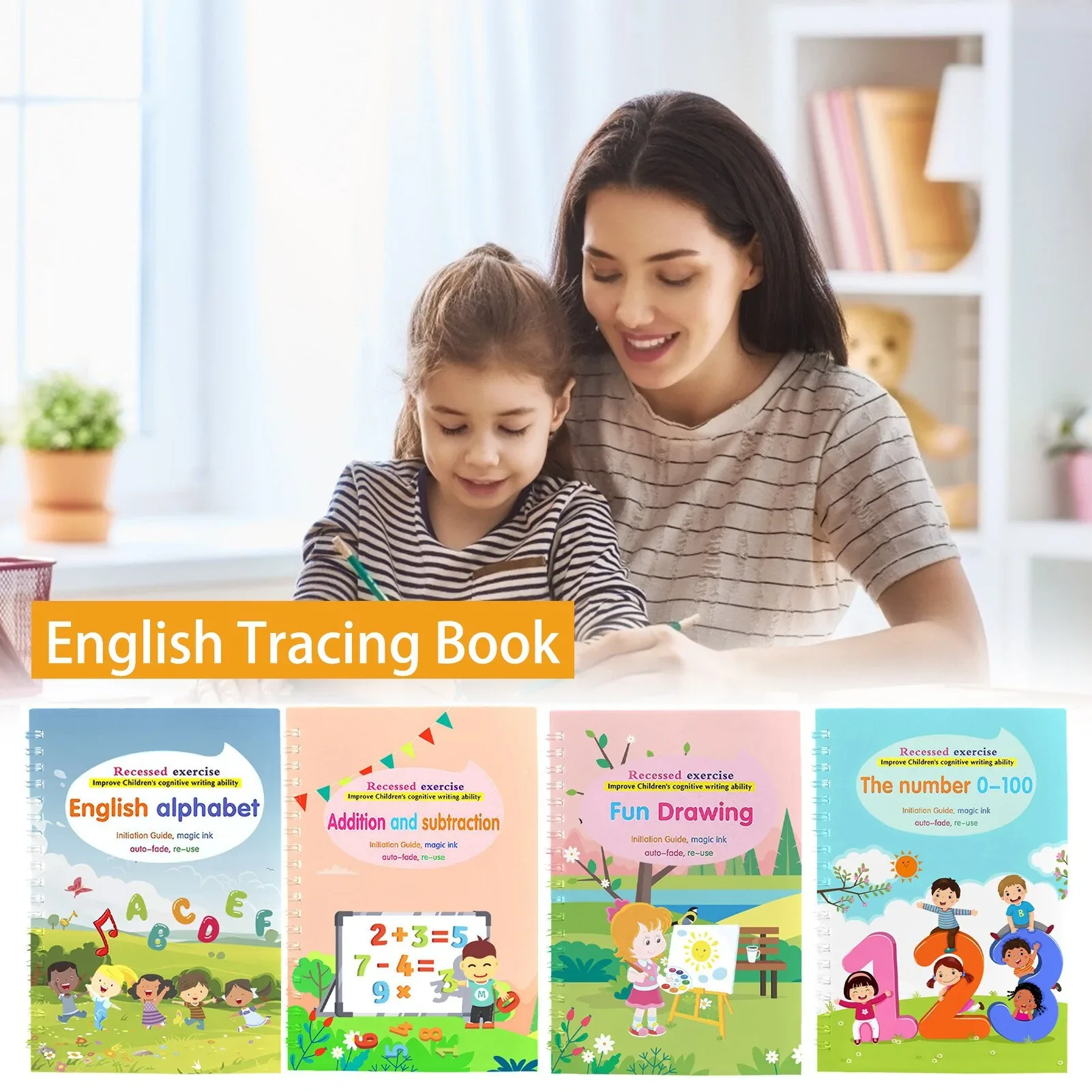 Children's Handwriting Tracing Book Set with Magic Practice Copybook and Pen - Image 5