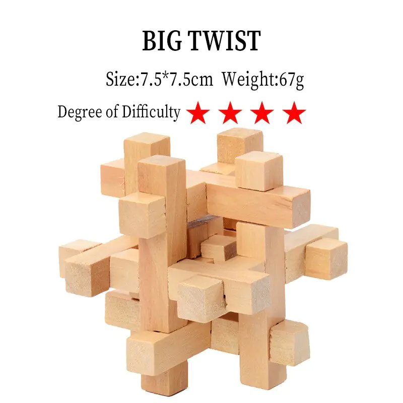 IQ 3D Wooden Brain Teaser Game - Image 11