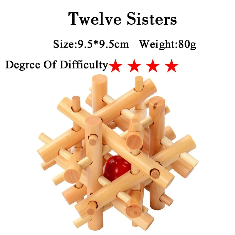IQ 3D Wooden Brain Teaser Game - Image 35