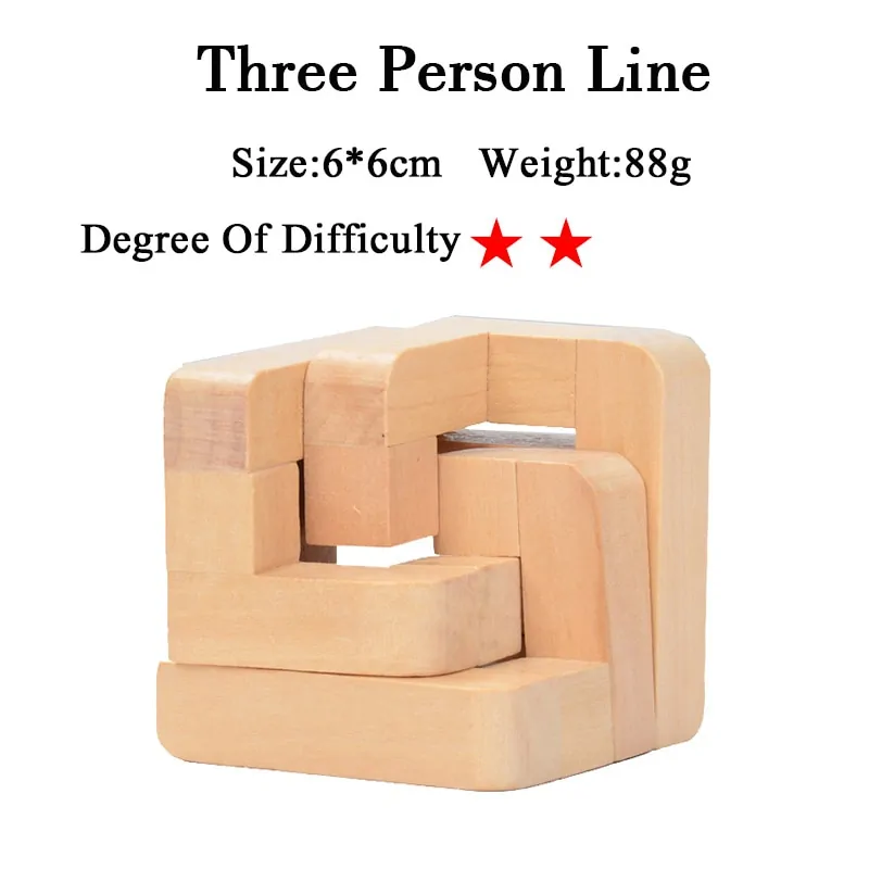 IQ 3D Wooden Brain Teaser Game - Image 54