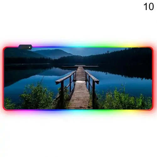 Luminous RGB LED Lights Desktop Gaming Mouse Pad - Image 7