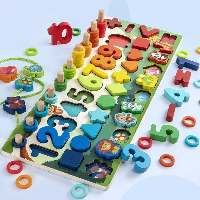 Montessori Wooden Geometric Puzzle for Kids - Image 12